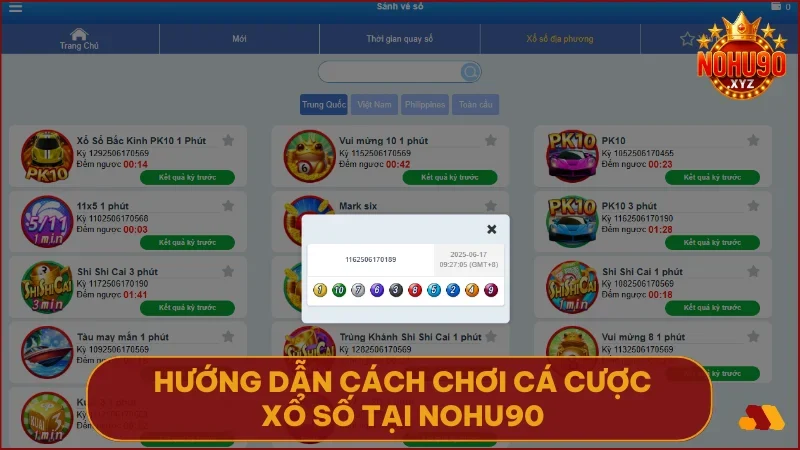 Cách chơi cá cược xổ số tại NOHU90 hiệu quả và dễ trúng 3 Làm quen với cách chơi cá cược xổ số dành cho mọi người tại nohu90 com