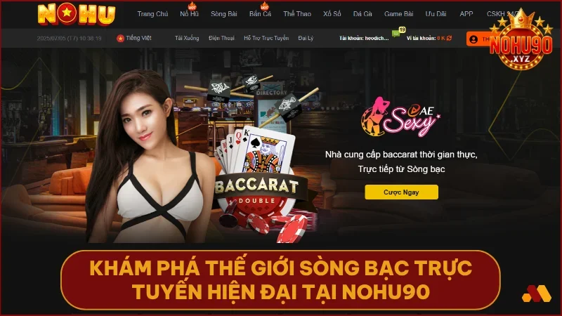 Casino NOHU90 - Trải nghiệm sòng bạc livestream sắc nét hàng đầu 1 Từ baccarat, roulette đến sicbo và xóc đĩa, Casino NOHU90 sở hữu hệ game phong phú cho mọi gu cá cược.