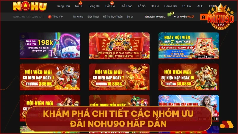 Tổng hợp ưu đãi NOHU90 hot nhất 2025: Giftcode & Hướng dẫn săn thưởng 2 Mỗi loại khuyến mãi được thiết kế riêng cho từng đối tượng giúp tối ưu trải nghiệm