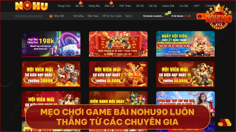 Khám phá thế giới Game Bài NOHU90 - Chơi hay, thắng lớn mỗi ngày 4 Áp dụng chiến thuật và tâm lý vững để thắng lớn tại game bài nohu90